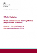 Official Statistics: Health Visitor Service Delivery Metrics (Experimental Statistics) Quarter 2 2018/19: Statistical Commentary (January 2019)